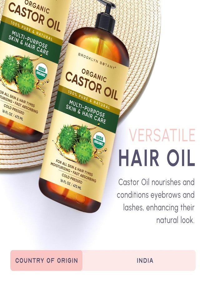 بروكلين بوتاني زيت الخروع العضوي المعصور على البارد من بروكلين بوتاني | للشعر والبشرة والوجه | 16 أونصة سائلة | نقي وطبيعي 100% | زيت ناقل للزيوت العطرية والعلاج بالروائح والتدليك | خالٍ من الهكسان - Image 4